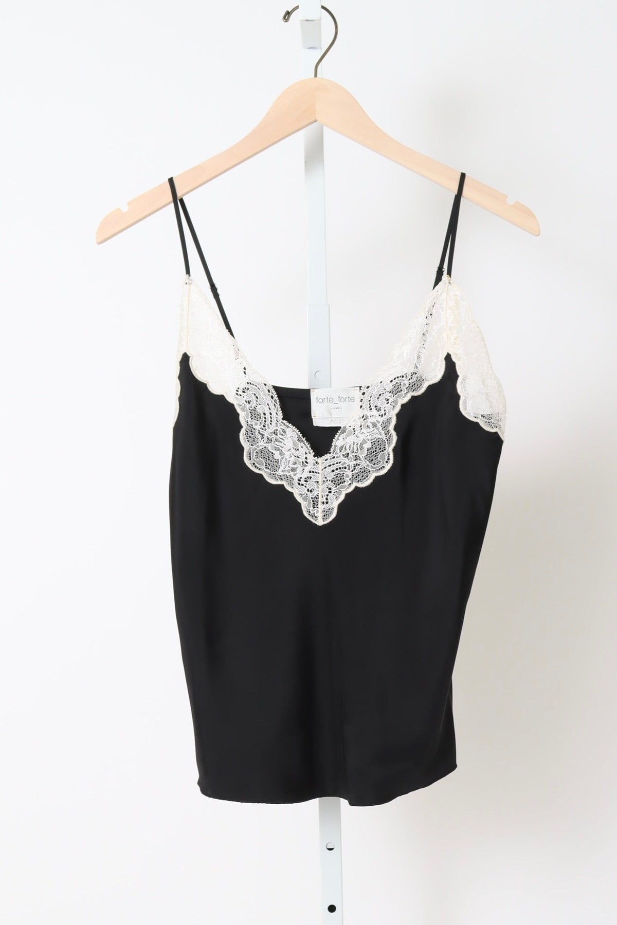 14857 _ My Top - Viscose Twill Lingerie Top - Noir