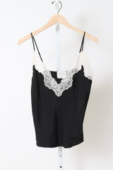 14857 _ My Top - Viscose Twill Lingerie Top - Noir