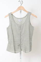 Studio Peplum Top - Newburyport Stripe