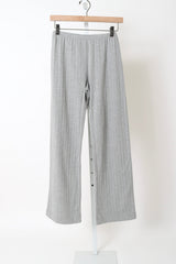 The Pointelle Simple Crop Pant - Heather Grey