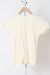 The Pointelle Baby Tee - Creme