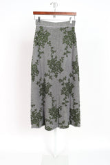 Broccada Skirt - Dove-Green