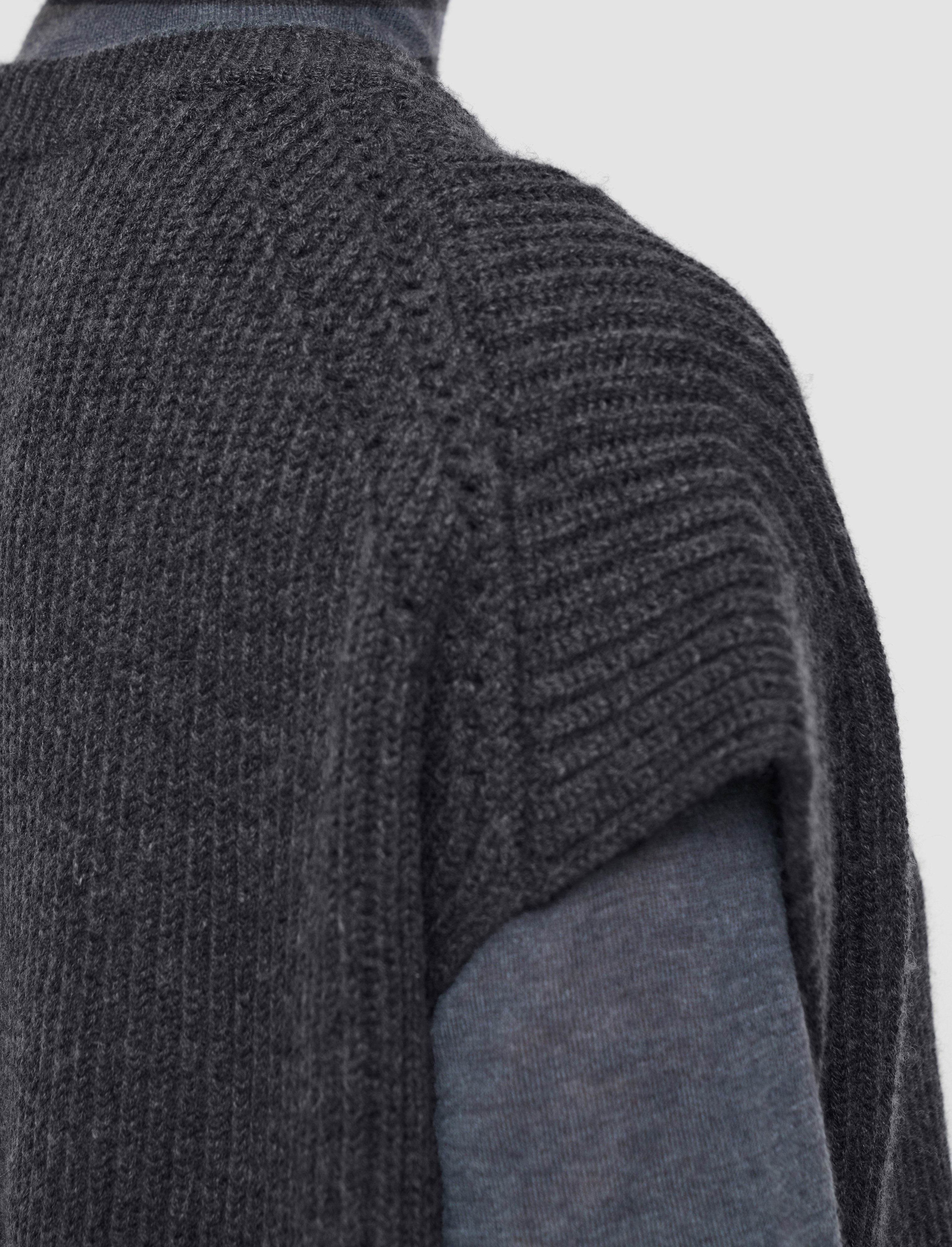 Light Cardigan Stitch Vest - Smoke