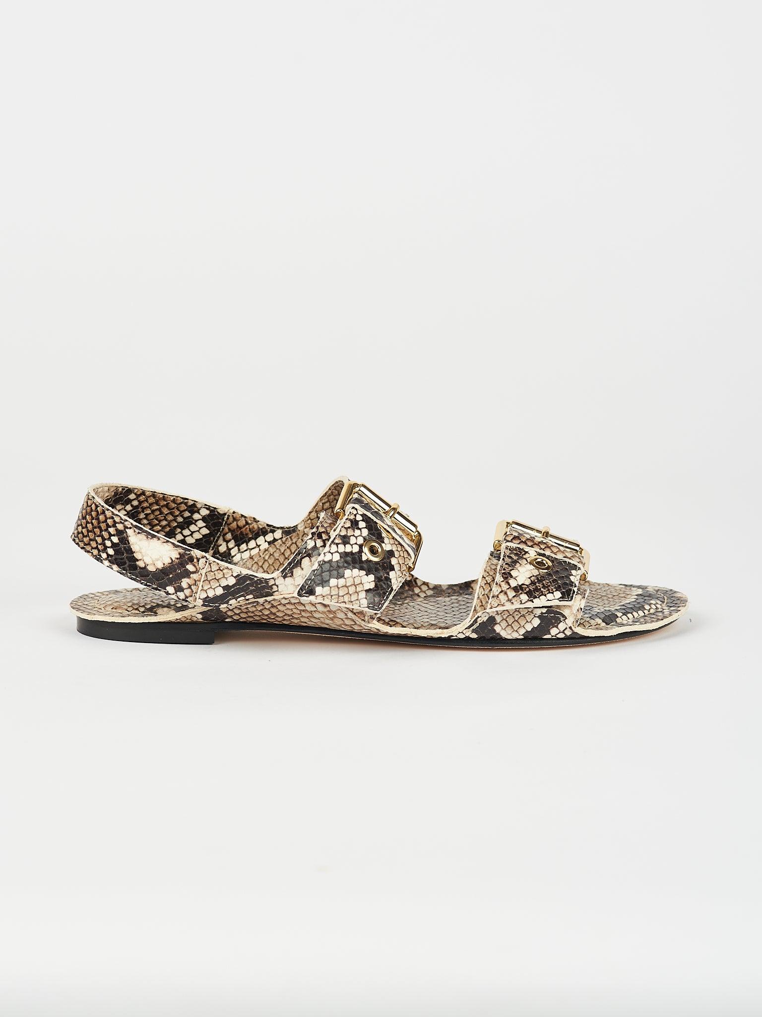 The Double Buckle Sandal - Python