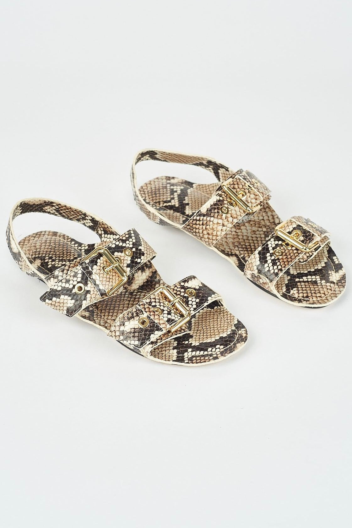 The Double Buckle Sandal - Python