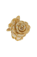 Hazel Bloom Claw Clip - Brown/White