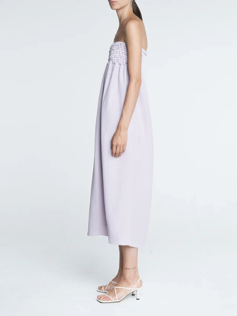 Empire Halter Dress - Powder Pink