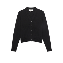 The Shrunken V-Neck Cardigan - Black