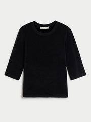 Corfu Elbow Sleeve Crew - Black