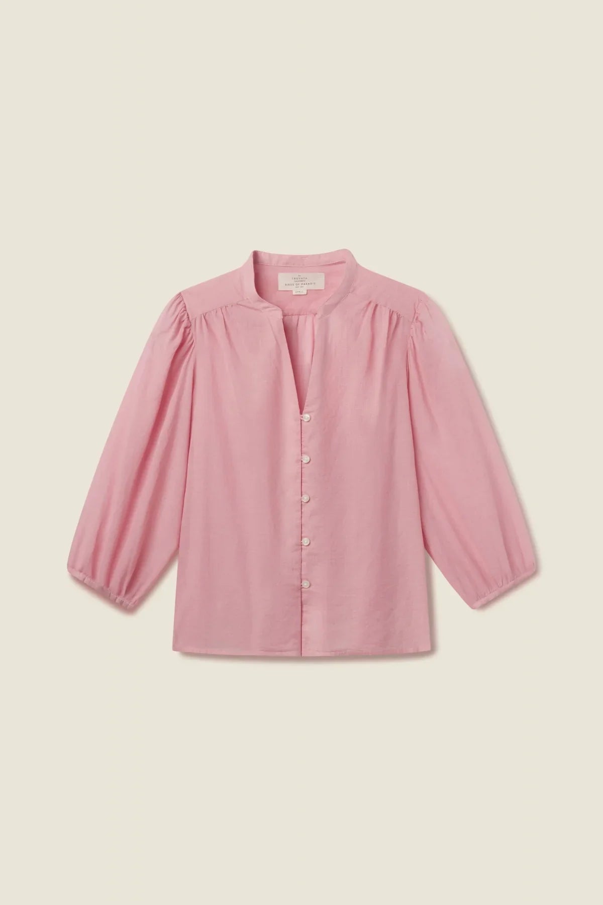 Maisey Blouse - Blush Houndstooth