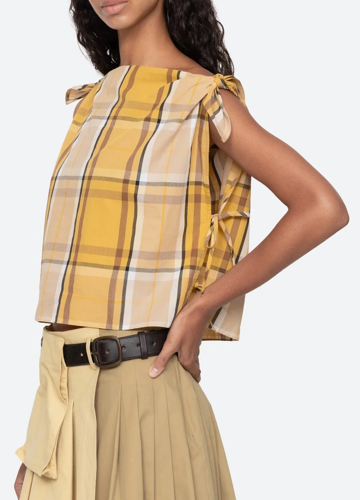 Copeland Plaid Top - Yellow