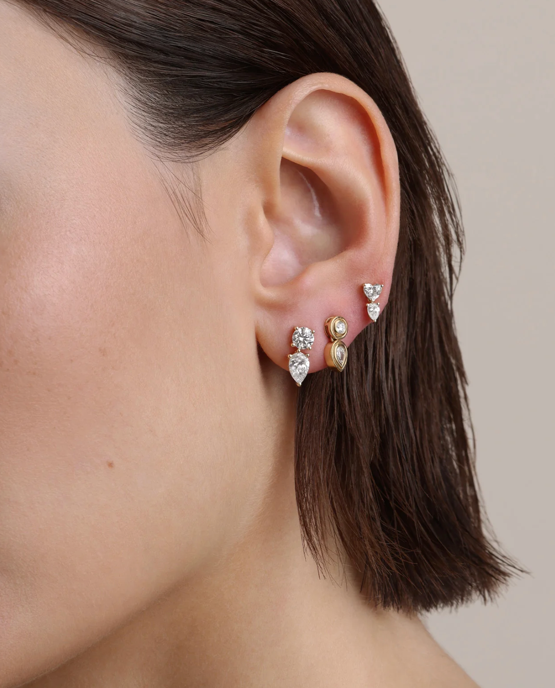 Diamond Pear Drop Earrings - Yellow Gold (By Special Order)