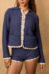 Reyla Cardigan - Midnight Navy