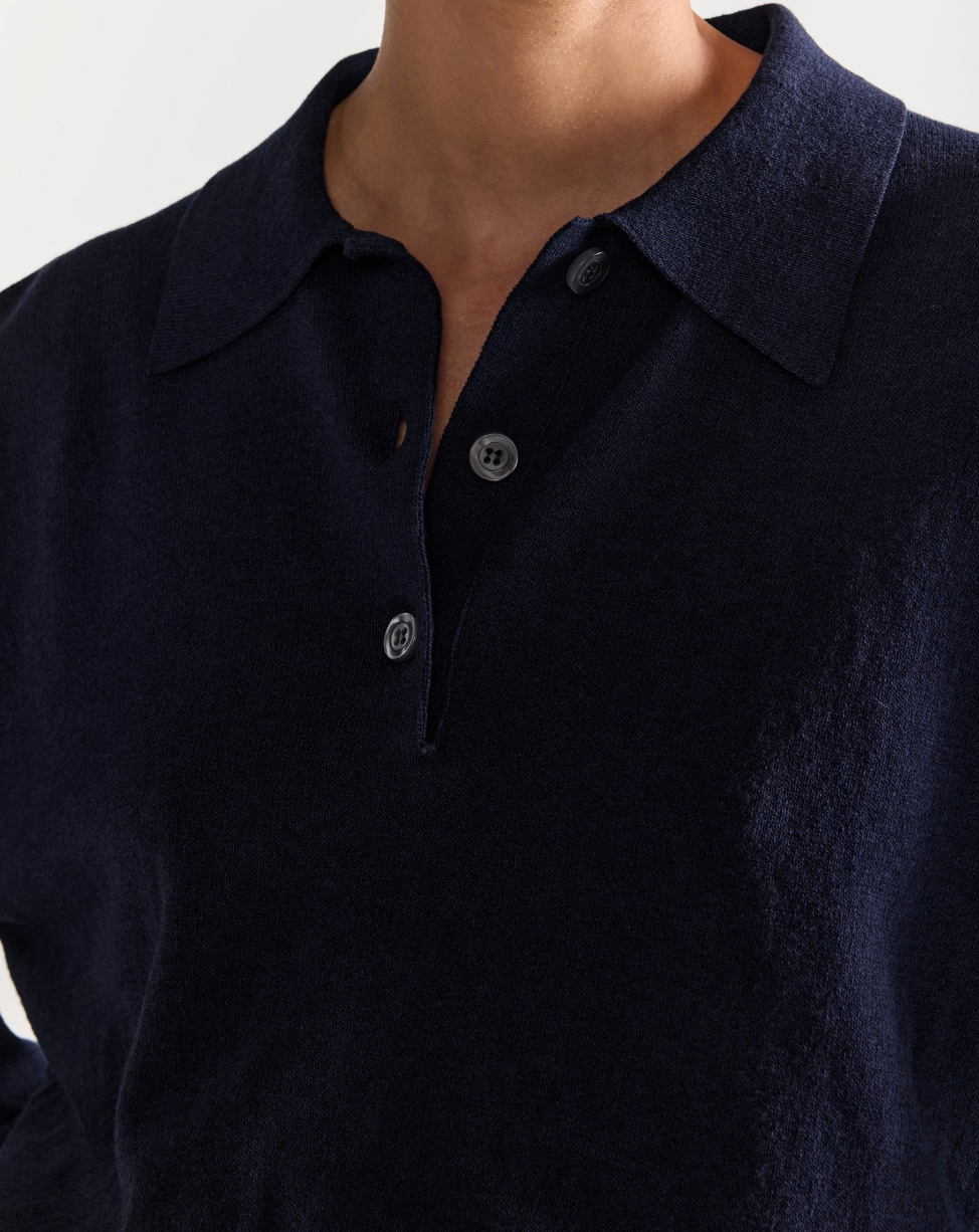 Nancy Polo - Navy (By Phone Order Only)