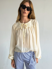 Jona Silk Top - Cream