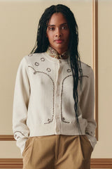 The Studded Cardigan - Natural