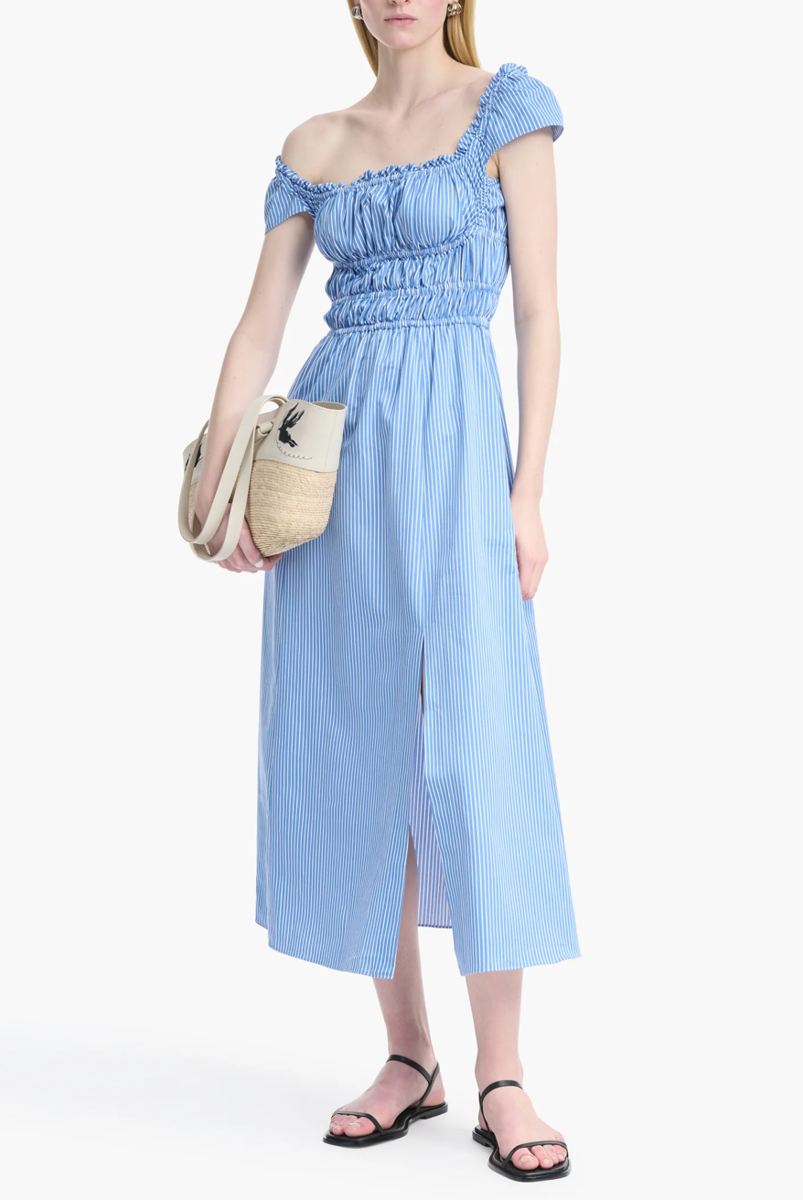 Lily Dress - Azure Stripe