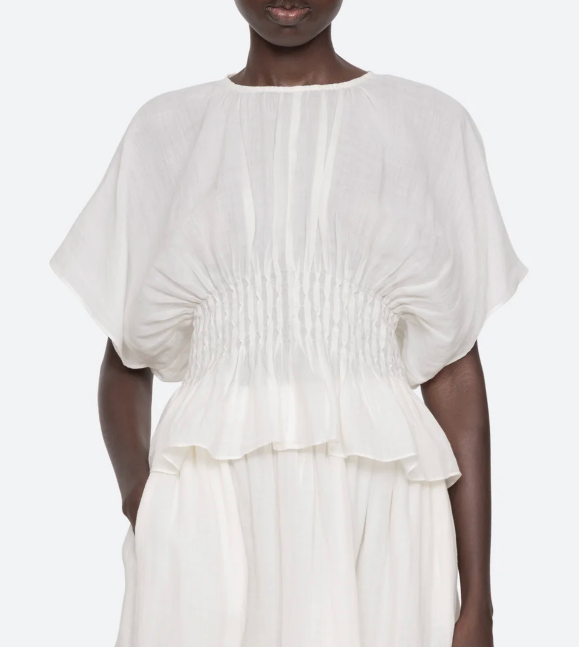 Violet Top - White