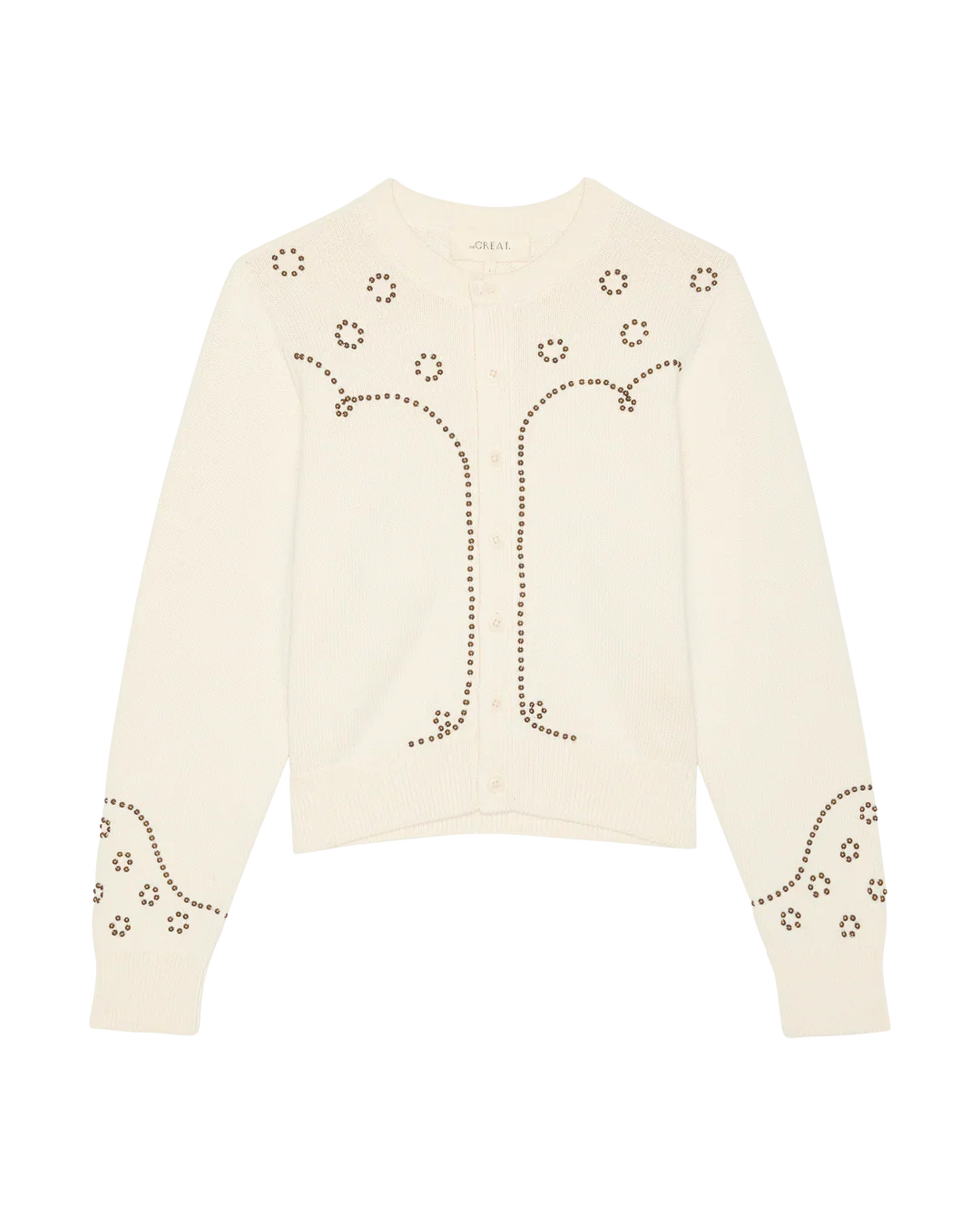 The Studded Cardigan - Natural