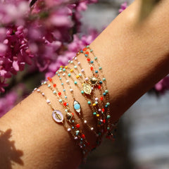 6.7" Classic Gigi Bracelet - Lilac + Yellow Gold