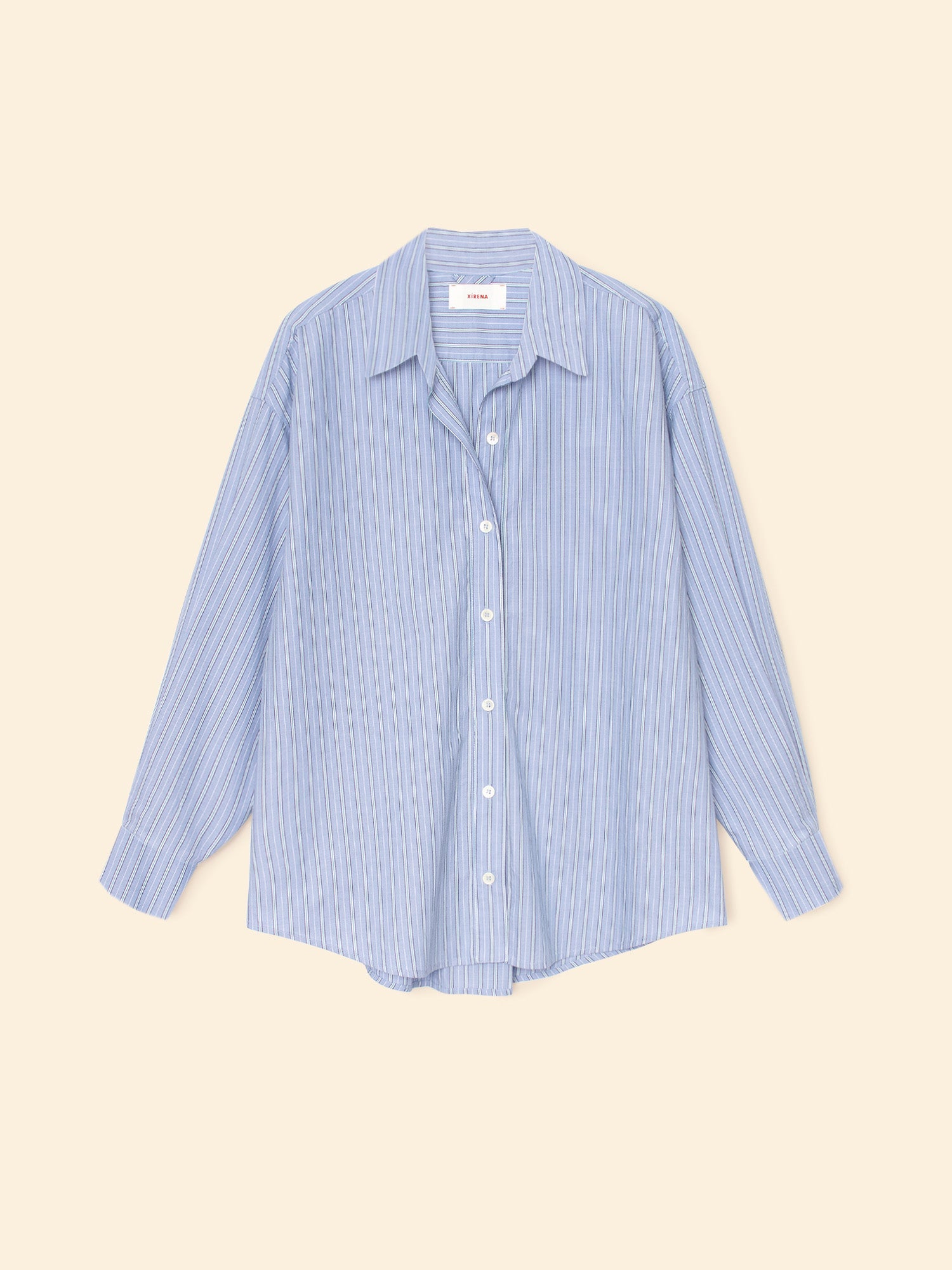 Hayven Shirt - Chambray Teal Stripe