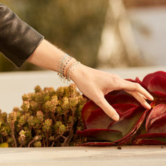 6.7" Classic Gigi Bracelet - Fuchsia + Yellow Gold