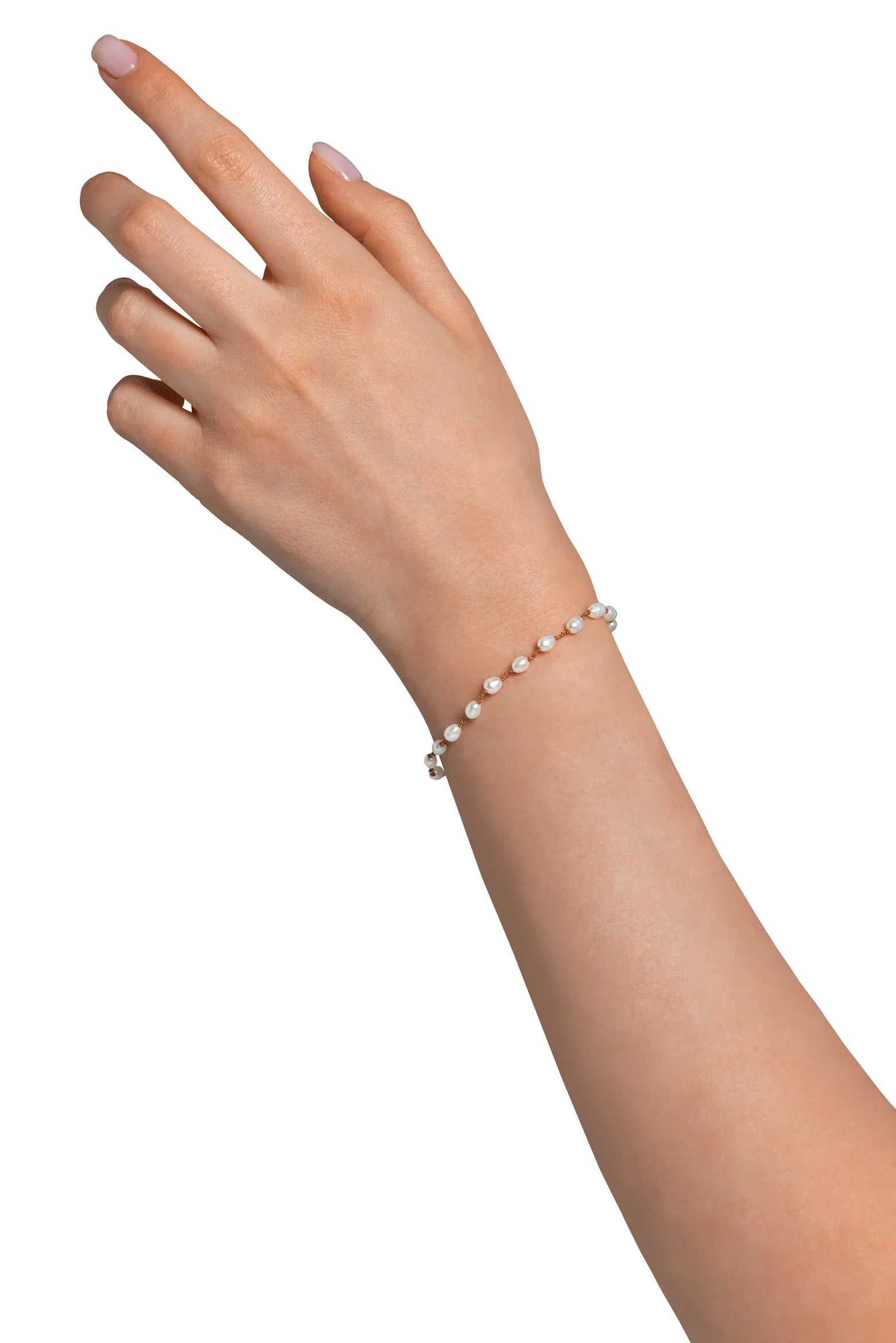 Bird Mini Bracelet - White Freshwater Pearl
