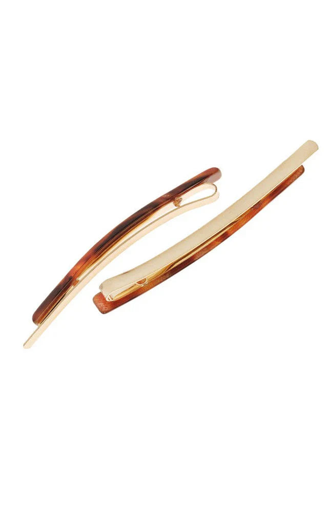 Bobby Pin Pair on Gold Wire - Classic - Africa
