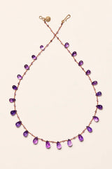 Niilo Drops & Beads Necklace - Amethyst