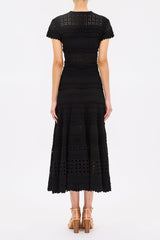 Annisa Eyelet Knit Skirt - Noir