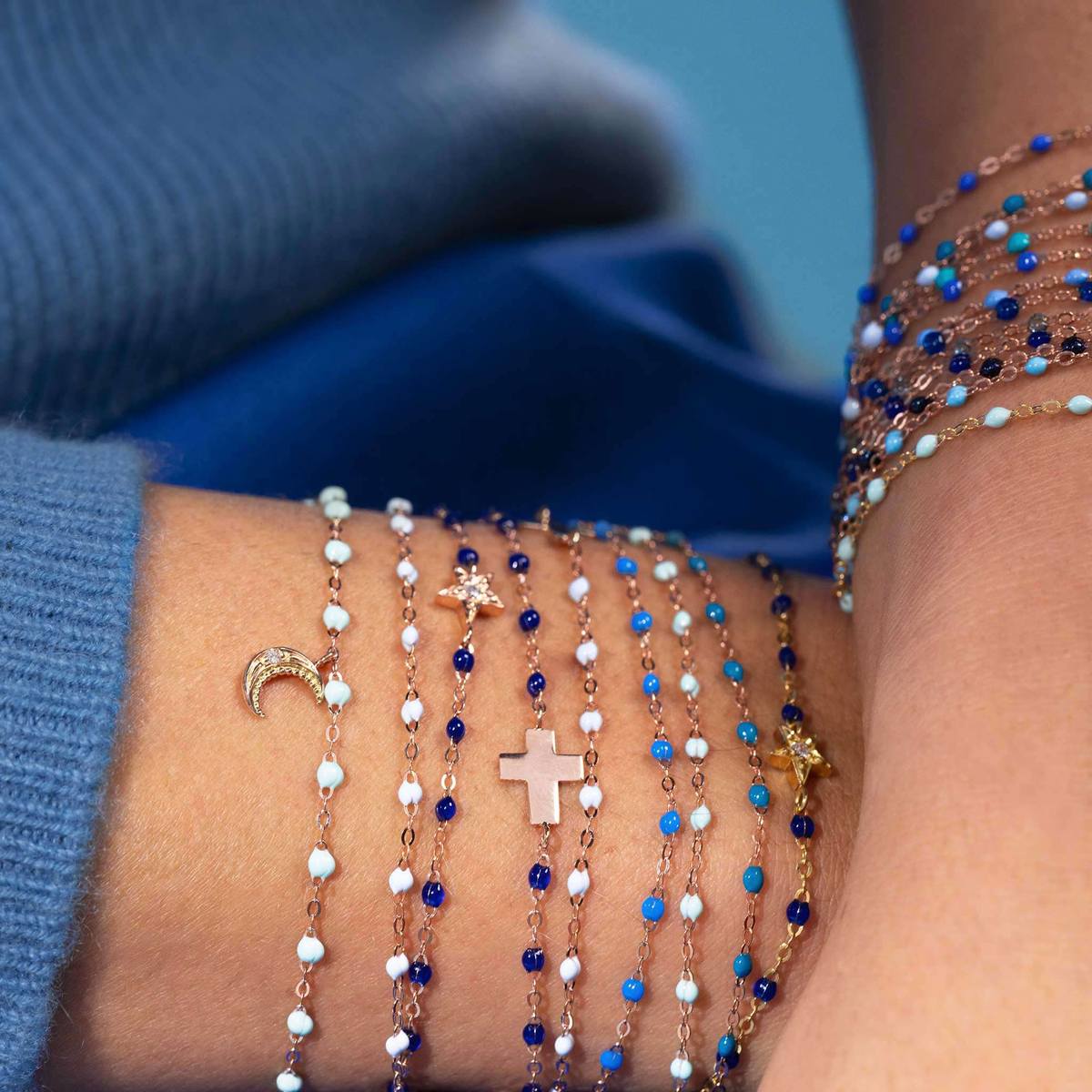 6.7" Classic Gigi Bracelet - Fuchsia + Yellow Gold