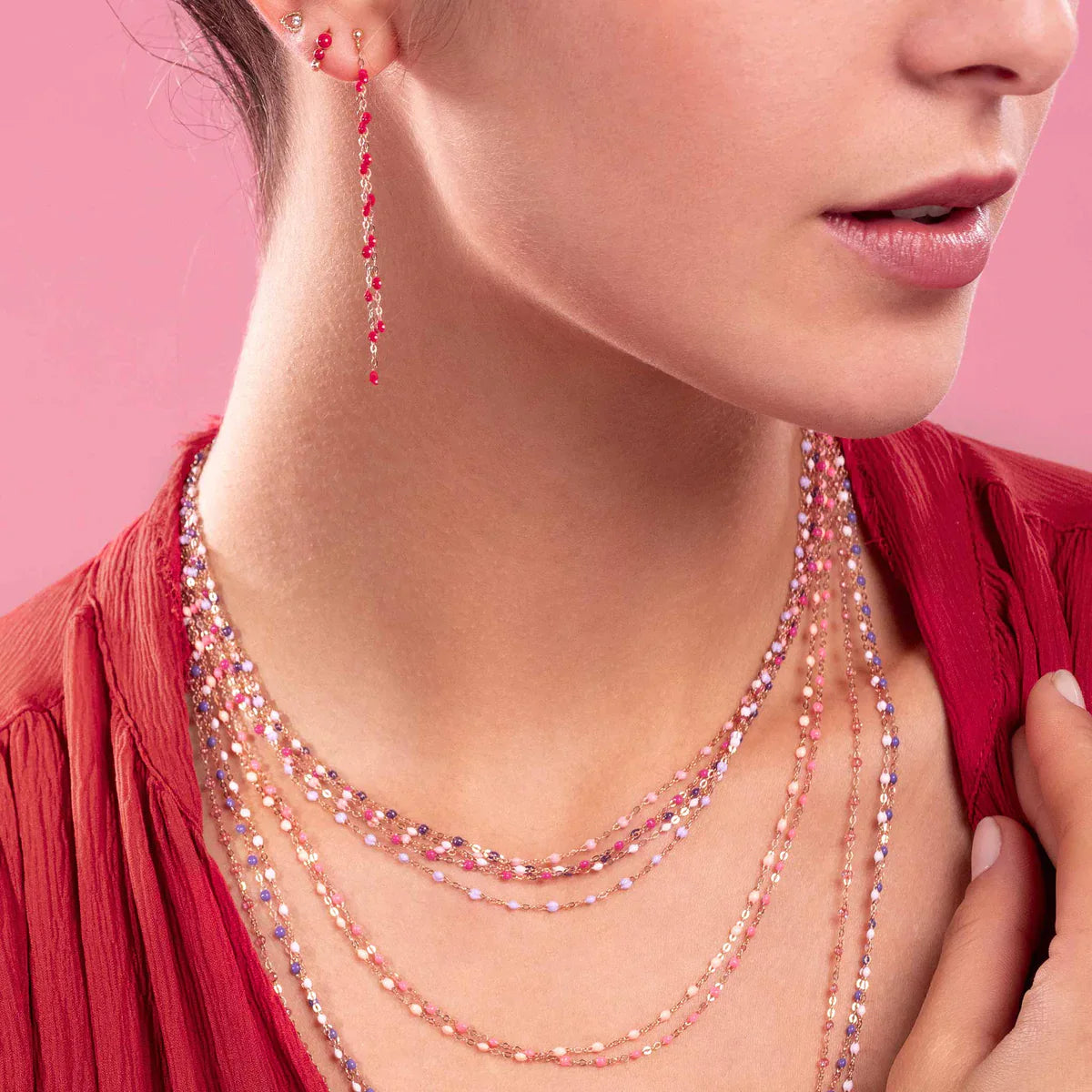 16.5" Classic Gigi Necklace - Violet + Yellow Gold