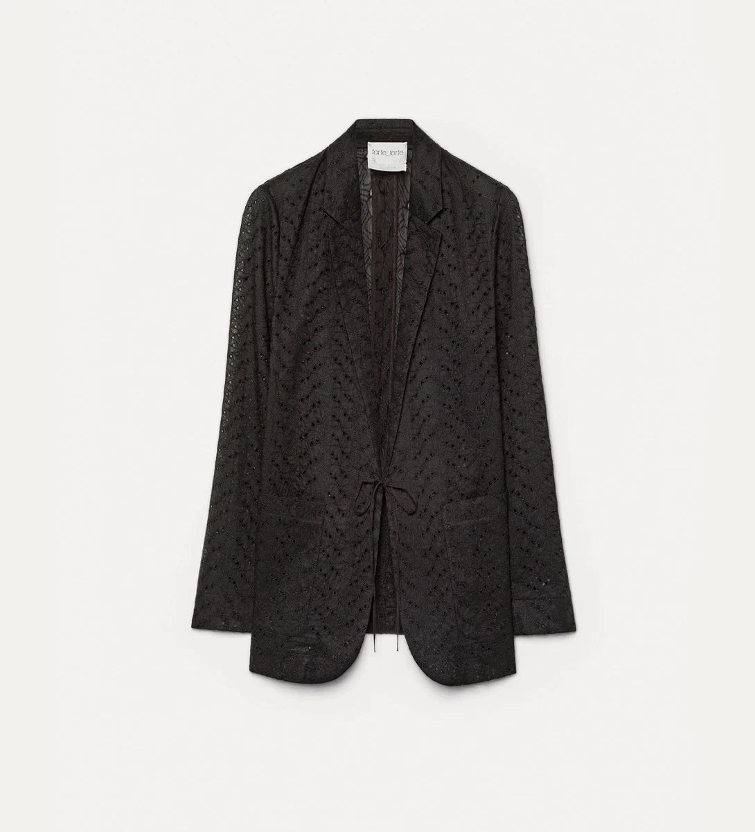 14877_My Jacket - Muslin jacket with “broderie anglaise” embroidery - Noir