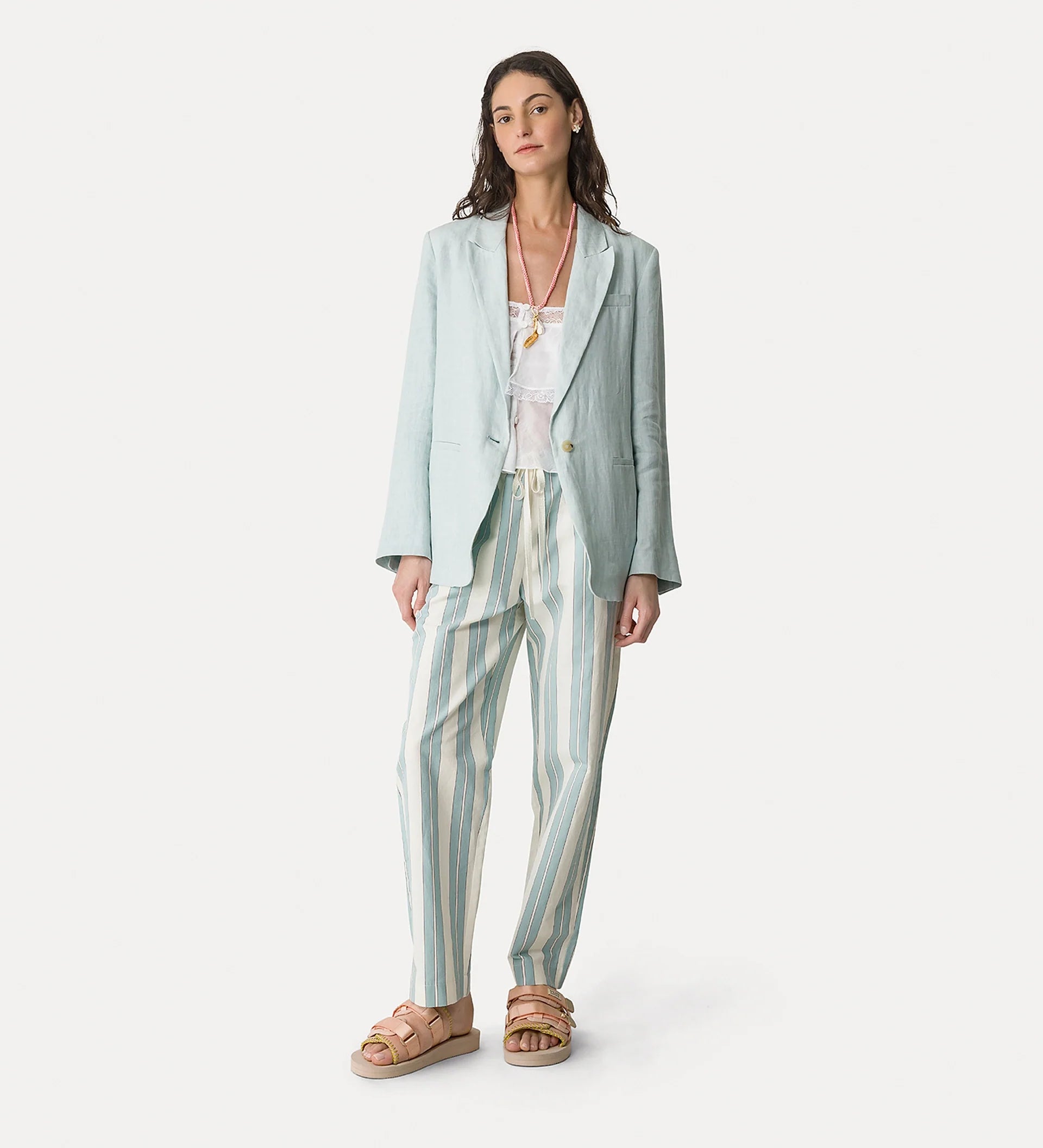 14825_My Jacket - Chic Linen Jacket - Crystal