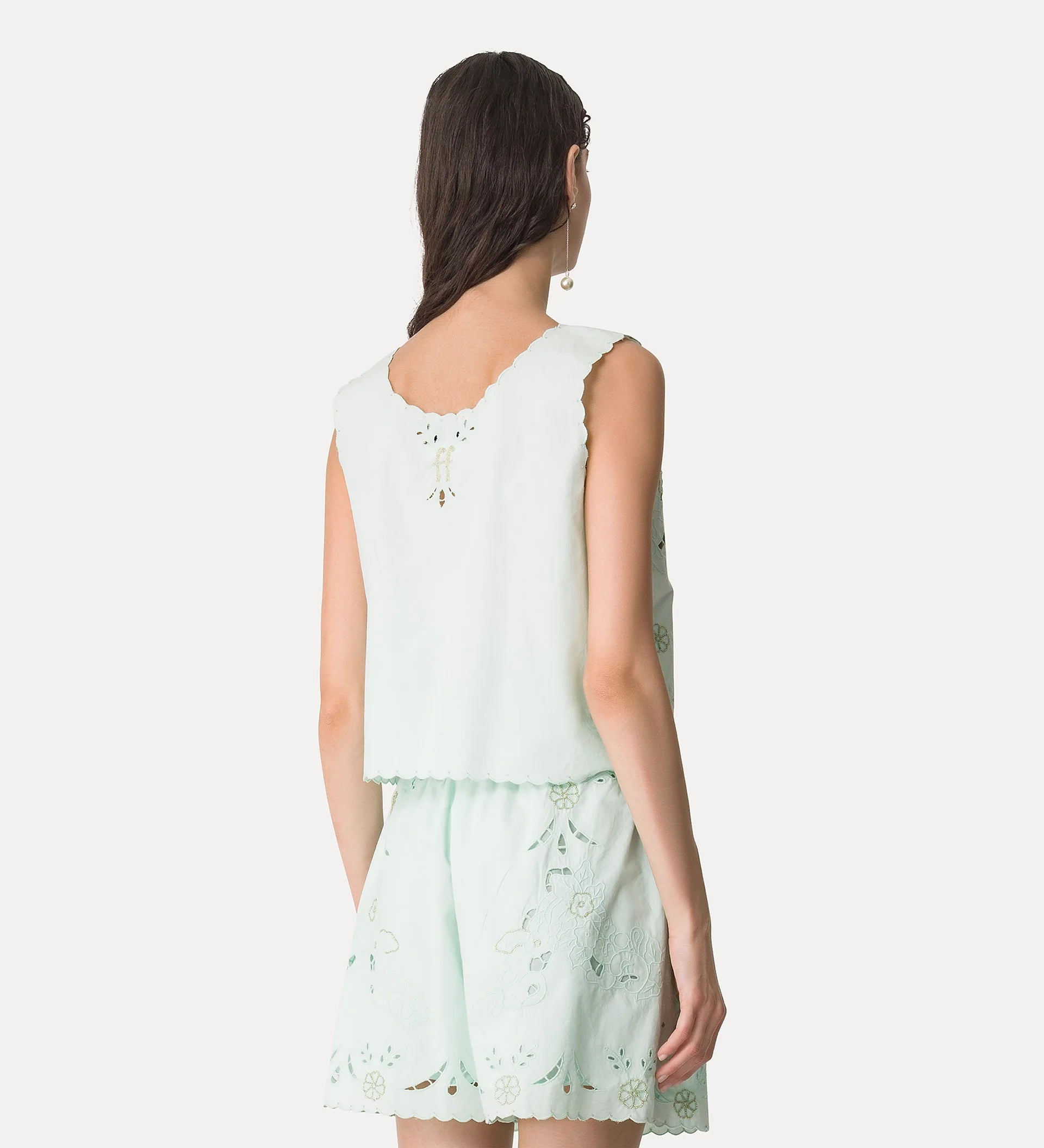 14846_My Top - Poplin Top with “Lace and Glass” Embroidery - Plume