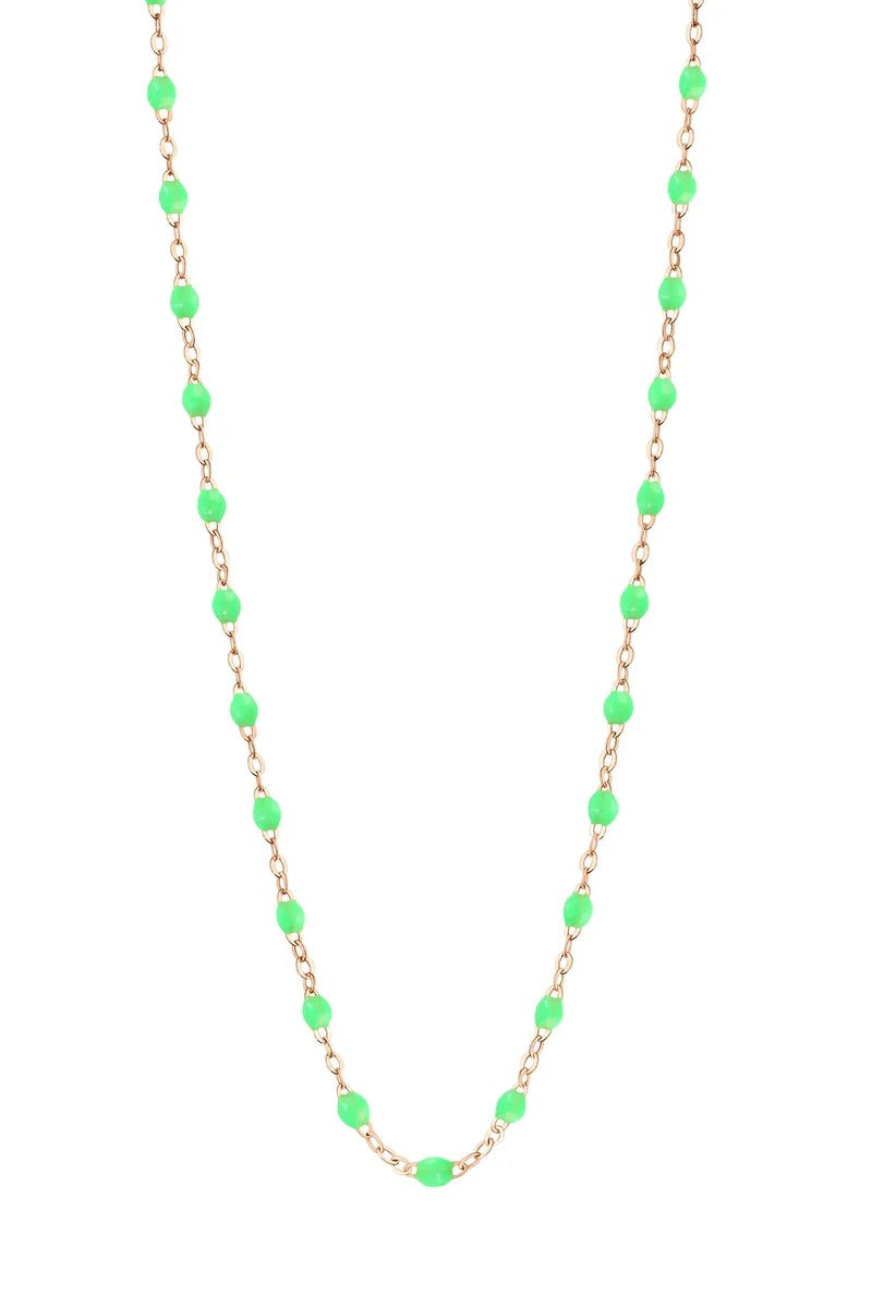 16.5" Classic Gigi Necklace - Neon + Rose Gold