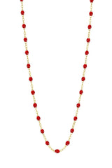 16.5" Classic Gigi Necklace - Ruby + Yellow Gold