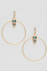 Totem Tourmamine & Diamonds Large Door Knocker Earrings
