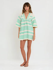 Belkis V-Neck - Chereka Green