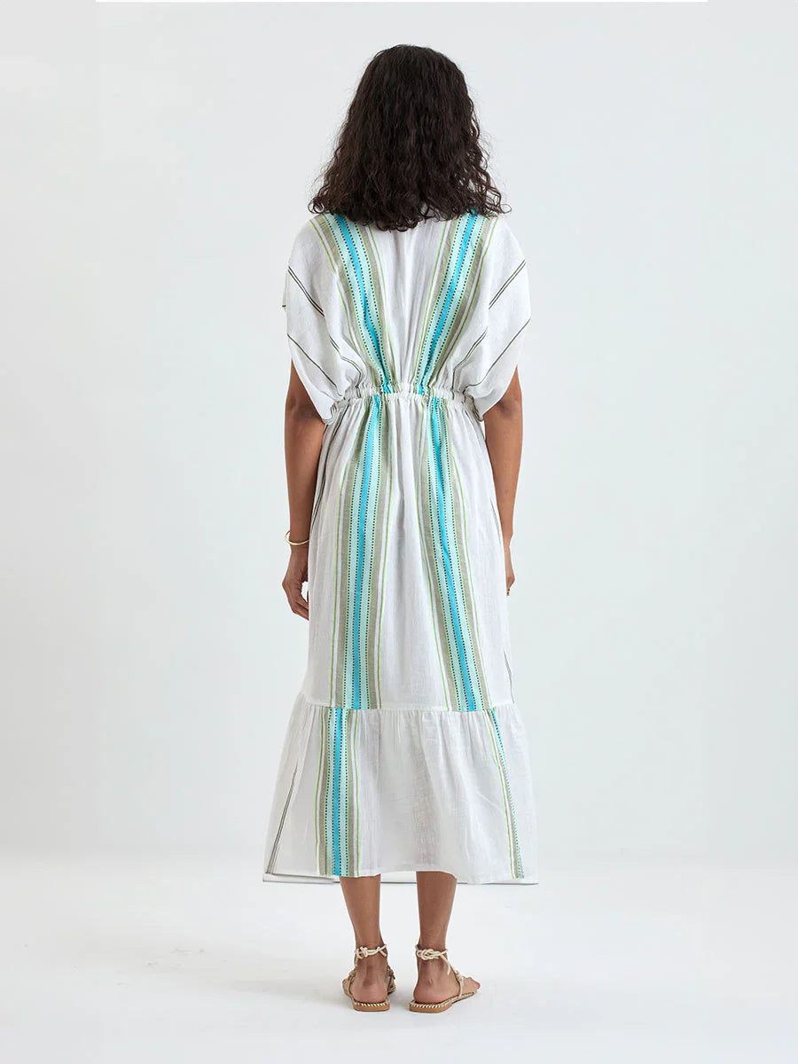 Leila Plunge Dress - Genet Mint