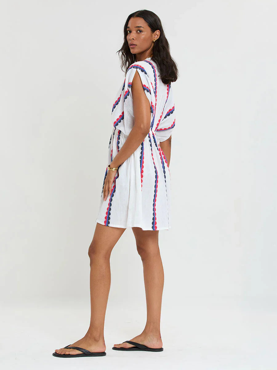 Alem Plunge Neck Dress - Kibebi Marine