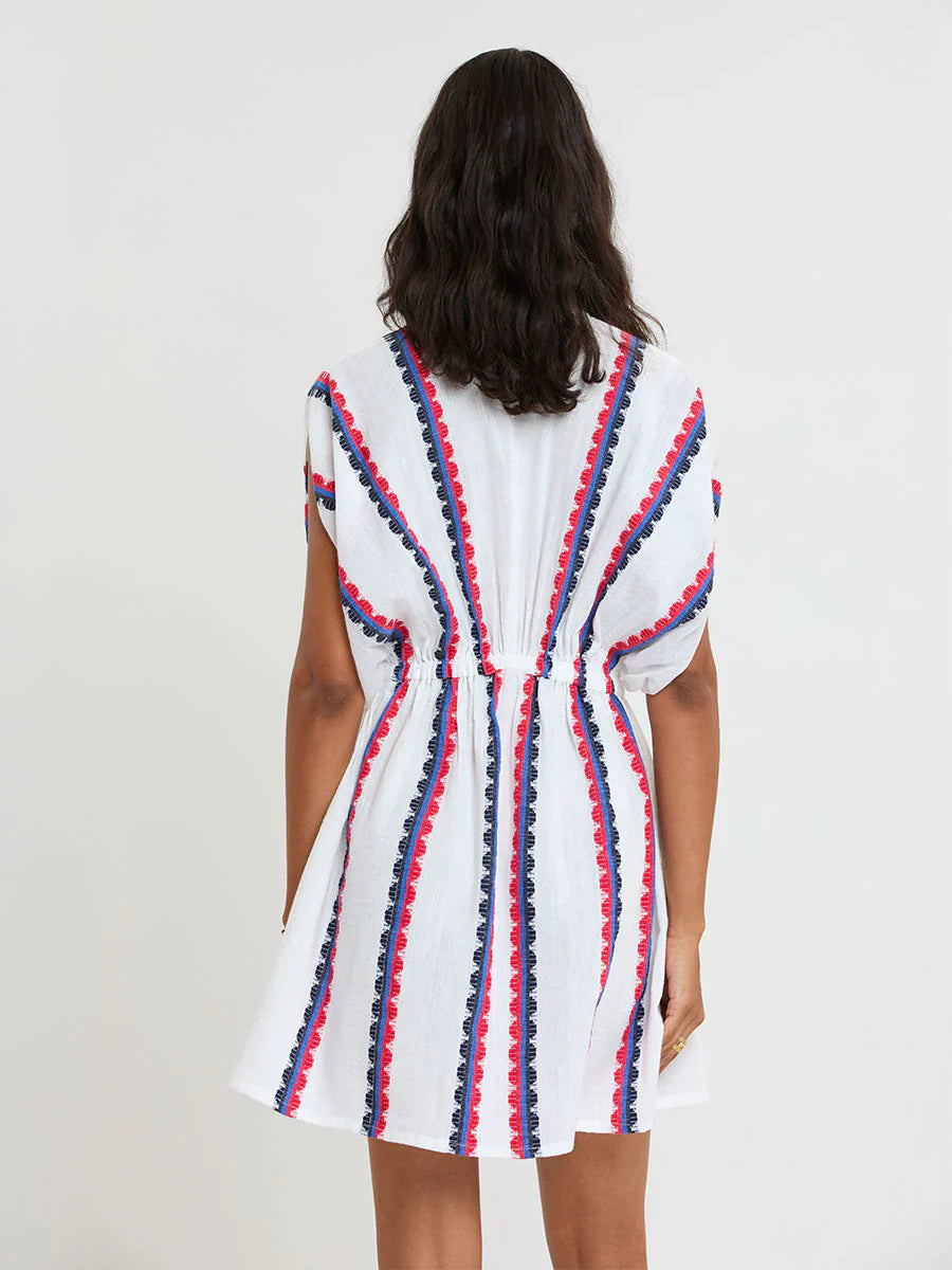 Alem Plunge Neck Dress - Kibebi Marine