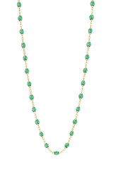 17.7" Classic Gigi Necklace - Mint + Yellow Gold