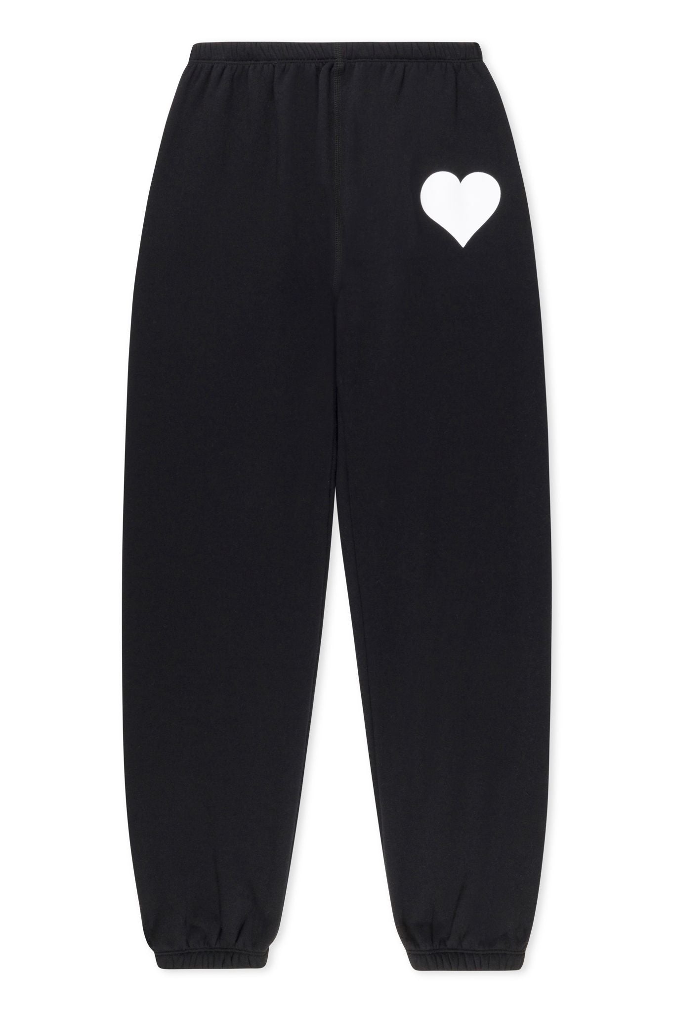 Heart Sweatpants - Black / White