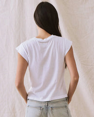 The Peak Shoulder Tee - White