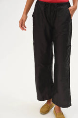 The Taffeta Drawstring Cargo Pant - Jet